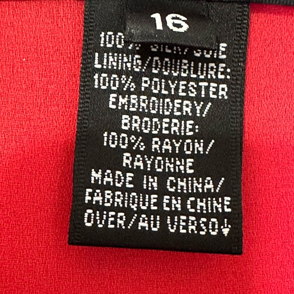 Ellen Tracy Red/pink Sleeveless Silk Blouse sz 16 - Picture 5 of 7